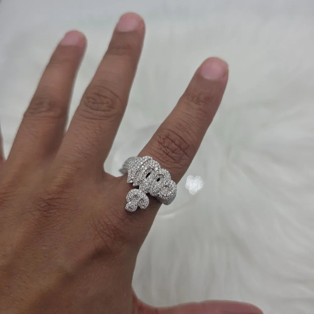 Allah Ring - 4ct Solid 925 Sterling Silver Iced out VVS D Moissanite Size 12